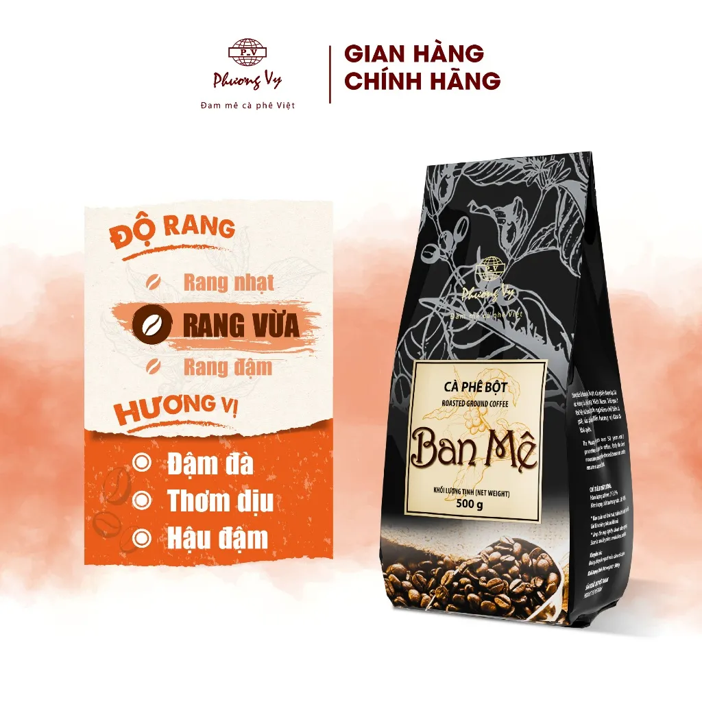 Ảnh Cà Phê Truyền Thống Ban Mê 500g đậm đà, thơm dịu, hậu đậm, Phương Vy Coffee 2