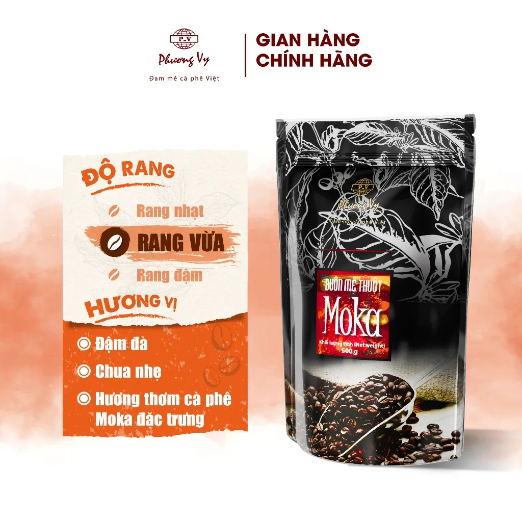 Ảnh Cà Phê Truyền Thống Buôn Mê Thuột MoKa 500g đậm đà, sánh béo, Phương Vy Coffee 3