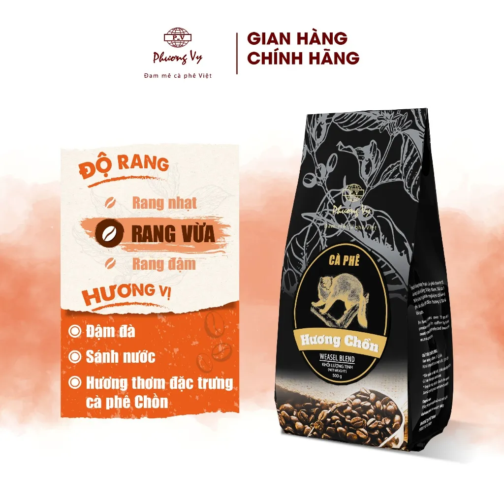 Ảnh Cà Phê Truyền Thống Hương Chồn 500g đậm đà, sánh nước, Phương Vy Coffee 2