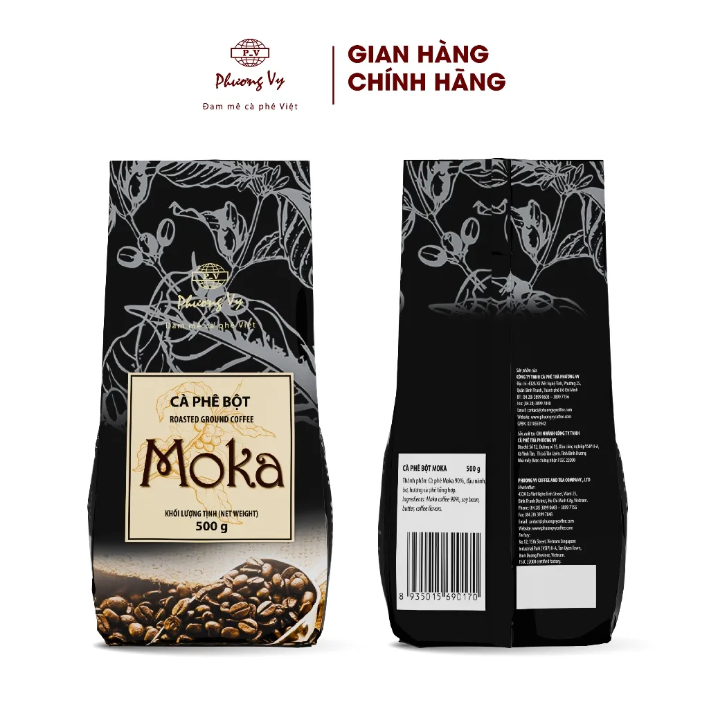 Ảnh Cà Phê Truyền Thống Moka 500g vị đậm vừa, hương thơm nồng nàn, Phương Vy Coffee 1