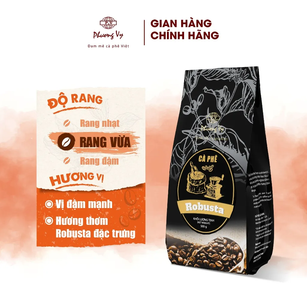 Ảnh Cà Phê Truyền Thống Robusta 500g đậm đà, thơm ngon, Phương Vy Coffee 2