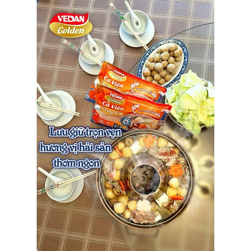 Ảnh Cá Viên Hoàng Kim Nhân Trứng Muối VEDAN Golden 4