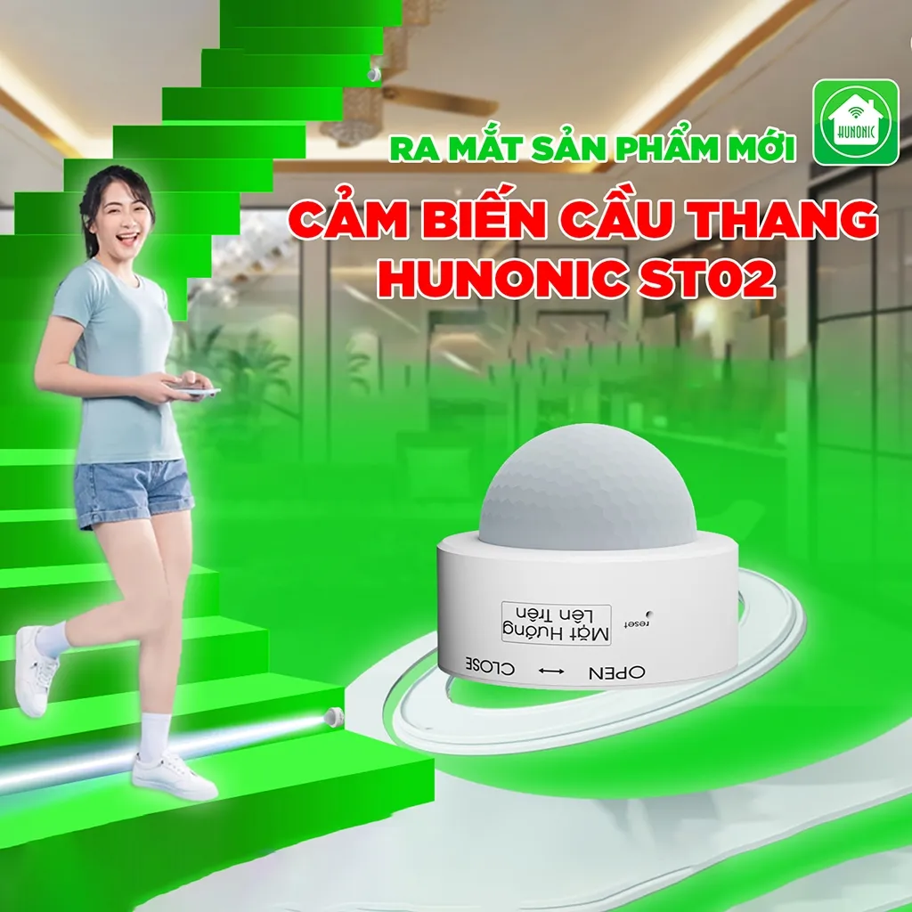 Ảnh Cảm Biến Cầu Thang Hunonic ST02, Kết Hợp Công Tắc Thông Minh Bật Đèn Cầu Thang - HNST02 4