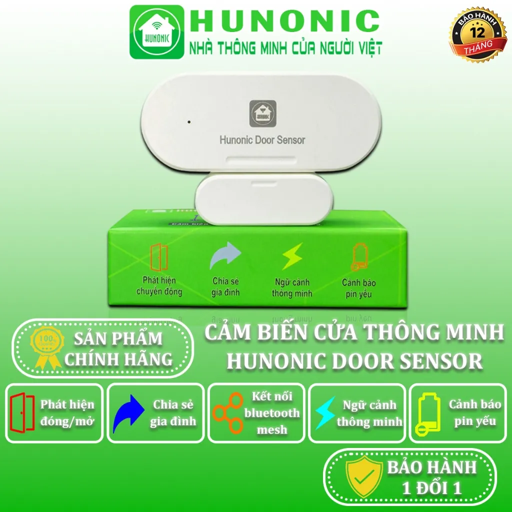 Ảnh Cảm Biến Cửa Thông Minh HUNONIC Door Sensor, Điều Khiển Công Tắc Thông Minh 1