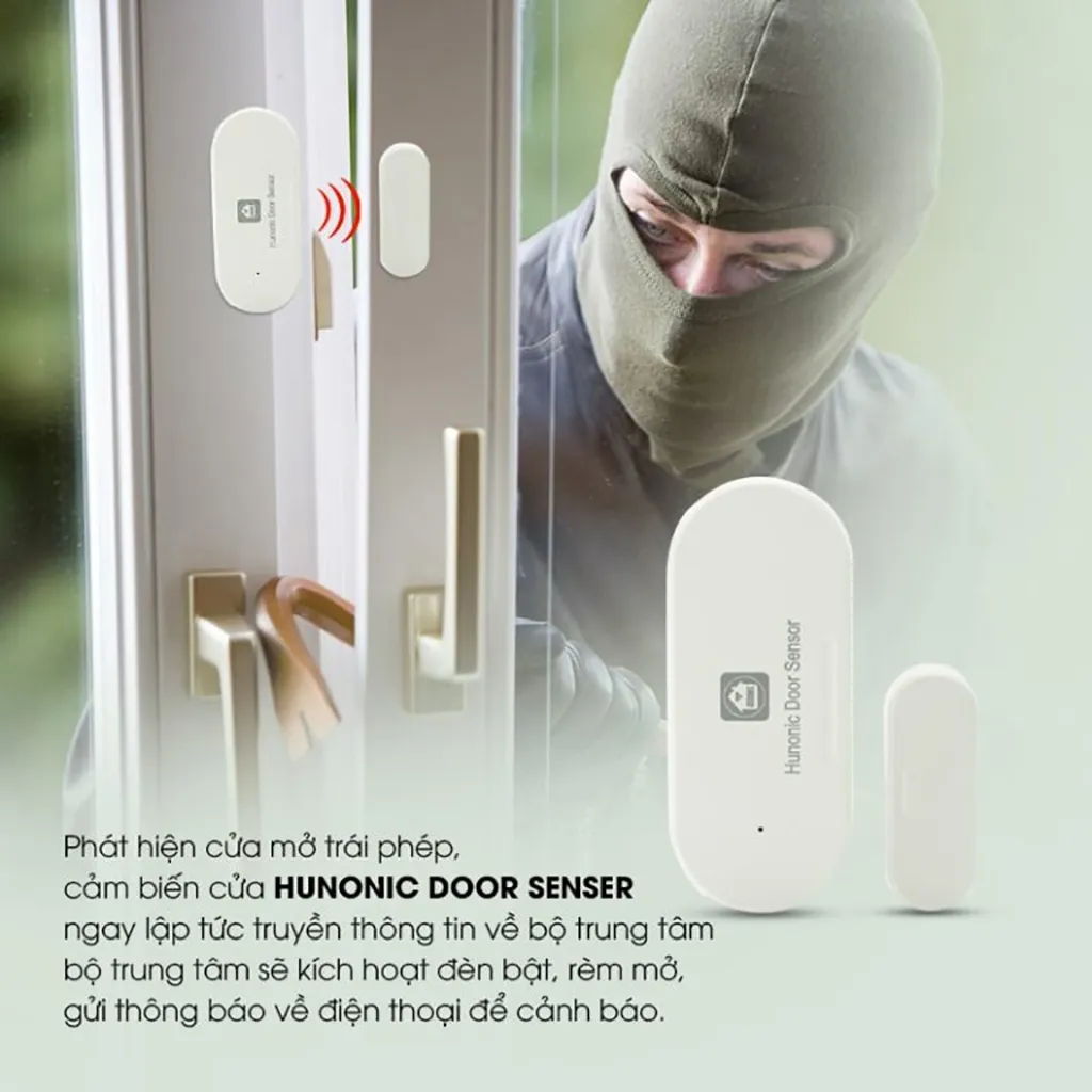 Ảnh Cảm Biến Cửa Thông Minh HUNONIC Door Sensor, Điều Khiển Công Tắc Thông Minh 2