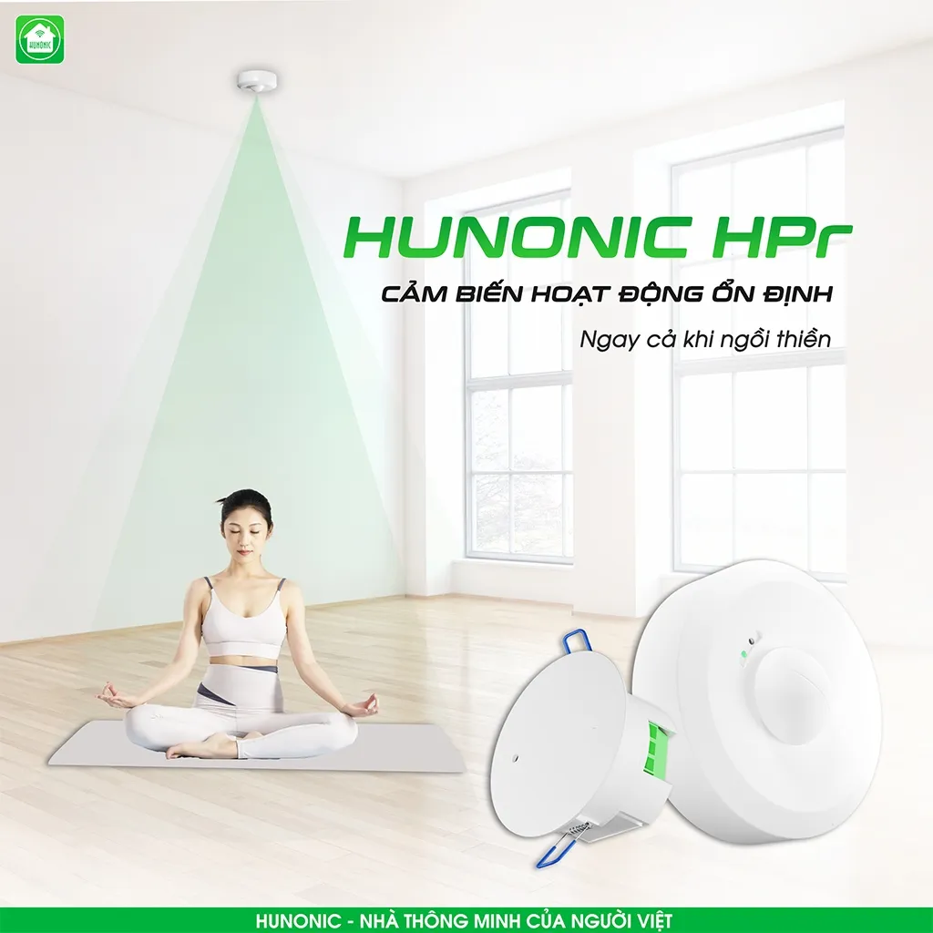 Ảnh Cảm Biến Hiện Diện Thông Minh Hunonic, Cảm Biến Bật Tắt Đèn Nhà Vệ Sinh, Đèn Hành Lang - HNSSHPR 4