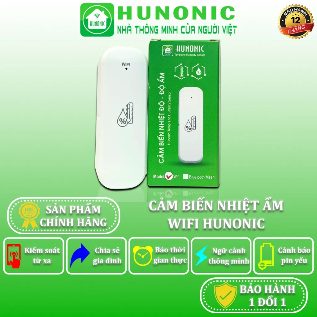 Ảnh Cảm Biến Nhiệt Ẩm Hunonic, Cảm Biến Nhiệt Độ Phòng - HNSST 1