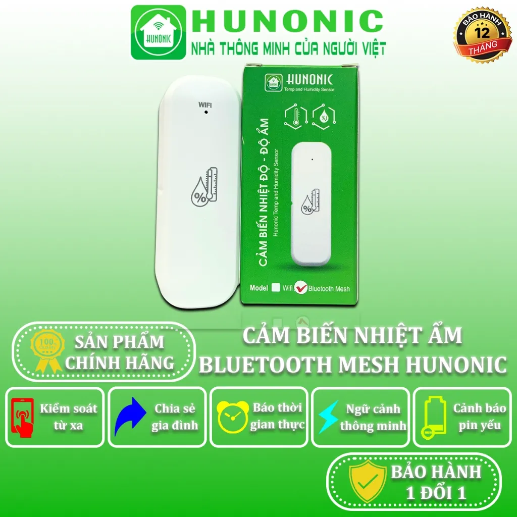 Ảnh Cảm Biến Nhiệt Ẩm Hunonic, Cảm Biến Nhiệt Độ Phòng - HNSST 3