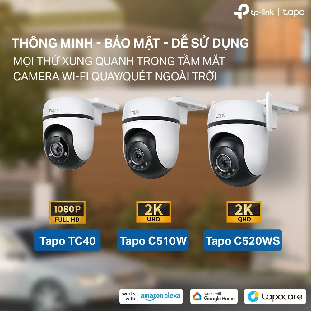 Ảnh Camera WiFi TP-Link TC40 / C510W / C520WS An Ninh Quay/Quét 360 Độ, Chống Nước 3