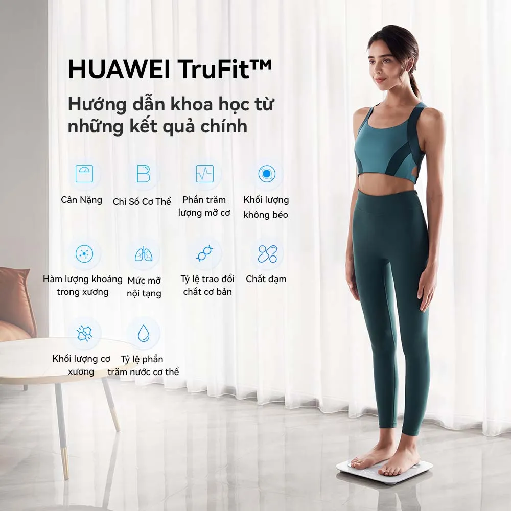 Đánh Giá Cân Điện Tử HUAWEI Scale 3 Bluetooth: Đo 10 Chỉ Số Cơ Thể, TruFit