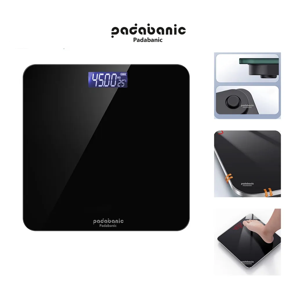 Ảnh Cân Điện Tử Padabanic 1000 Sạc Pin Tiện Lợi Hiển Thị Nhiệt Độ Phòng Tặng Kèm Thước Dây Đo 1