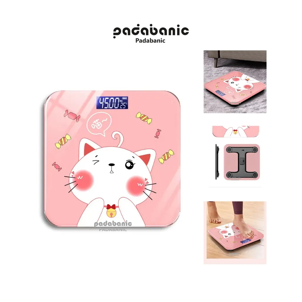 Ảnh Cân Điện Tử Padabanic 715 Hình Cute Đáng Yêu Chạy Pin Tiện Lợi Tặng Kèm Pin 1