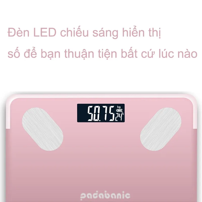 Ảnh Cân Điện Tử Padabanic Kết Nối Bluetooth Đo Chỉ Số Cơ Thể Màn Hình LCD Hiển Thị Số Đo 4