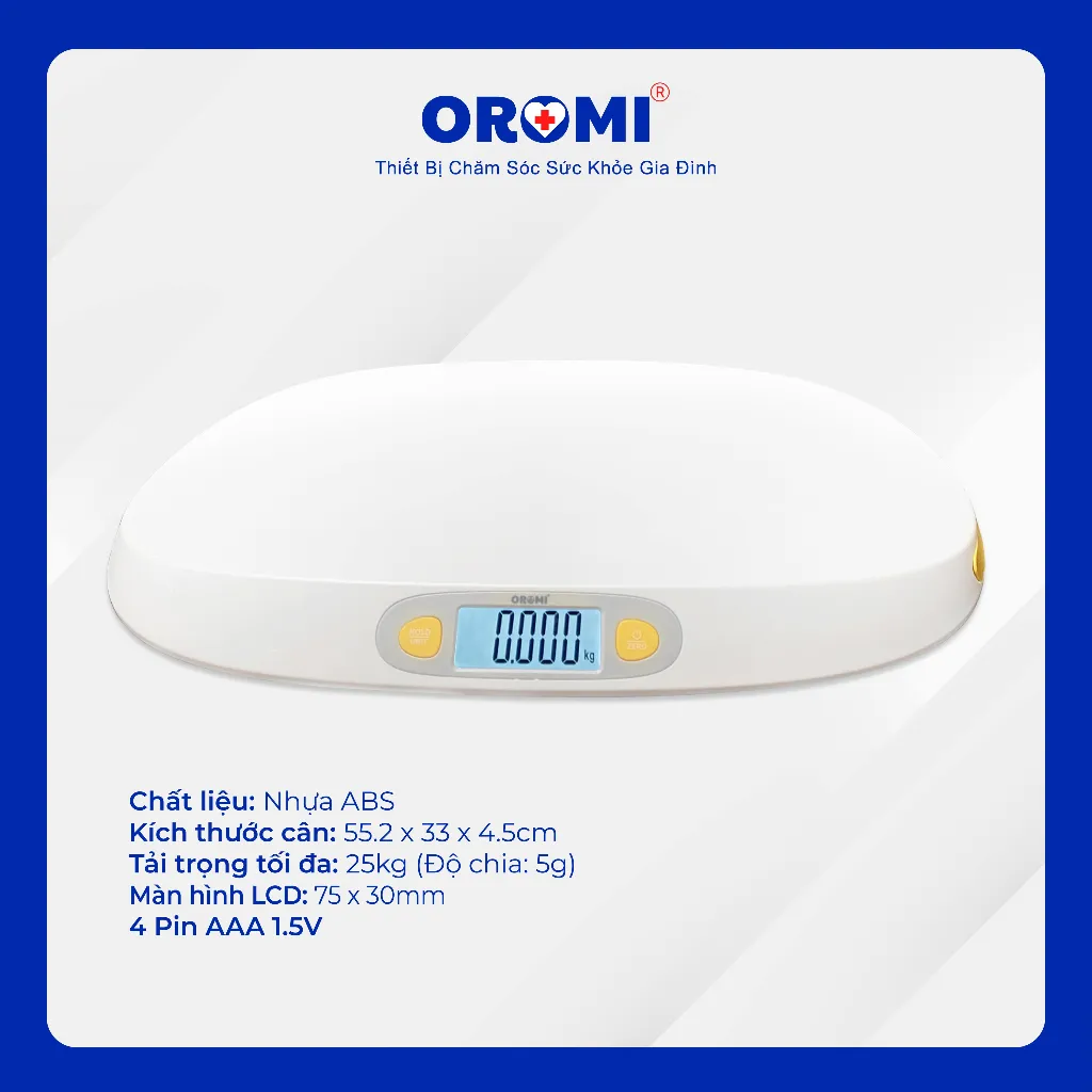 Ảnh Cân Điện Tử Trẻ Em OROMI ER7230 - Cân Trẻ Sơ Sinh Kỹ Thuật Số 2