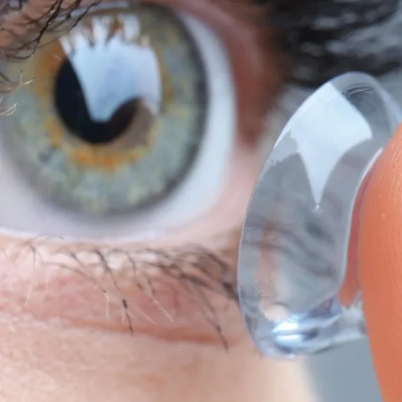 Ảnh {Cận Lệch độ}- Lens Hàn trong suốt Sky Contact lens ( Giá 1 Chiếc)- Lens 12 tháng 4