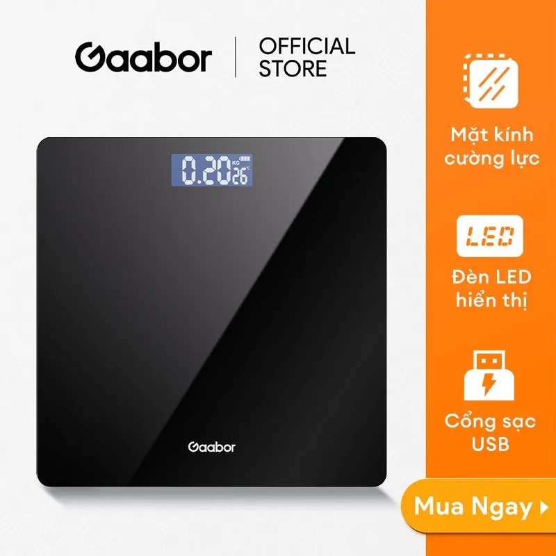 Đánh Giá Cân Sức Khỏe Điện Tử Gaabor GWS-M01A: Chính Xác, Sạc USB, Giá Tốt