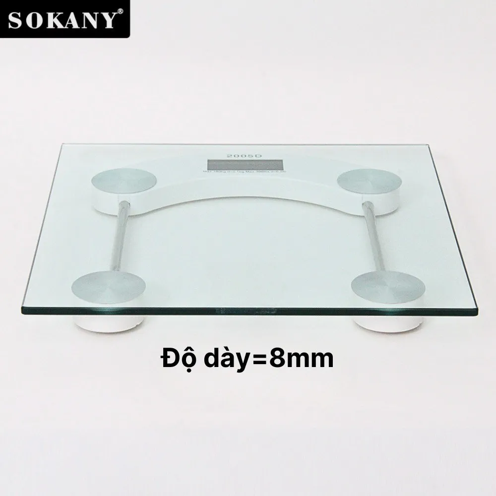 Ảnh Cân sức khỏe điện tử SOKANY SK-19030 mặt kính trong suốt chịu lực đến 180kg 2