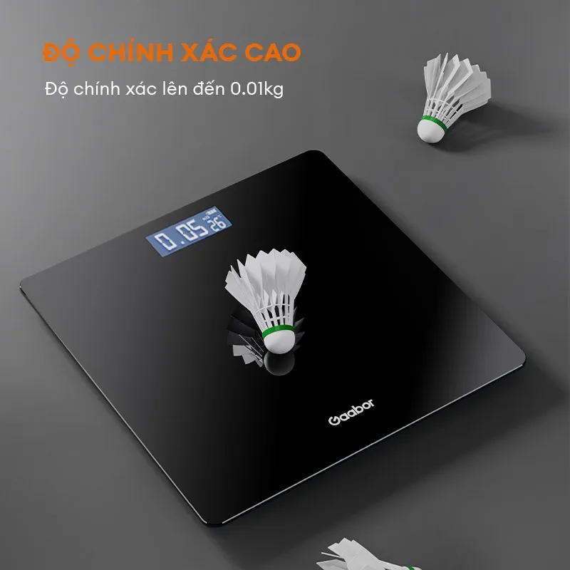 Ảnh Cân sức khỏe điện tử thông minh Gaabor GWS-M01A màn hình LED tặng kèm thước dây và sạc USB 2