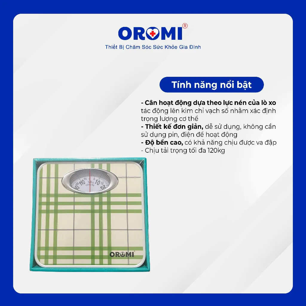 Ảnh Cân Sức Khỏe OROMI BR9015B - Cân Cơ Học Lò Xo 1