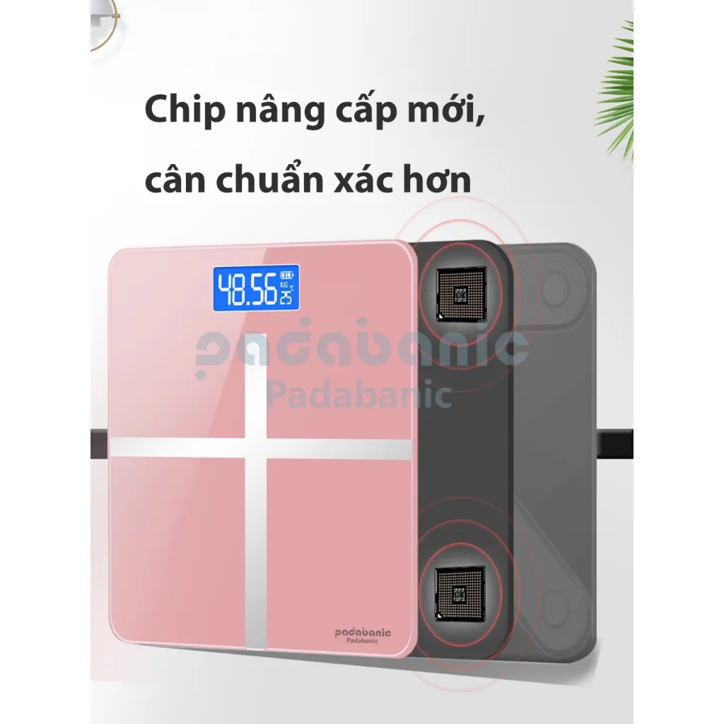 Ảnh Cân Sức Khỏe Padananic 505  Cân Điện Tử Gia Đình Sạc Tích Điện Tặng Kèm Cáp Bảo Hành 2