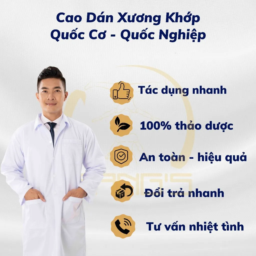 Ảnh Cao Đắp Xương Khớp [mới] Quốc Cơ Quốc Nghiệp 50gr - Cao dán giảm đau nhức xương khớp, lưu thông máu. 2
