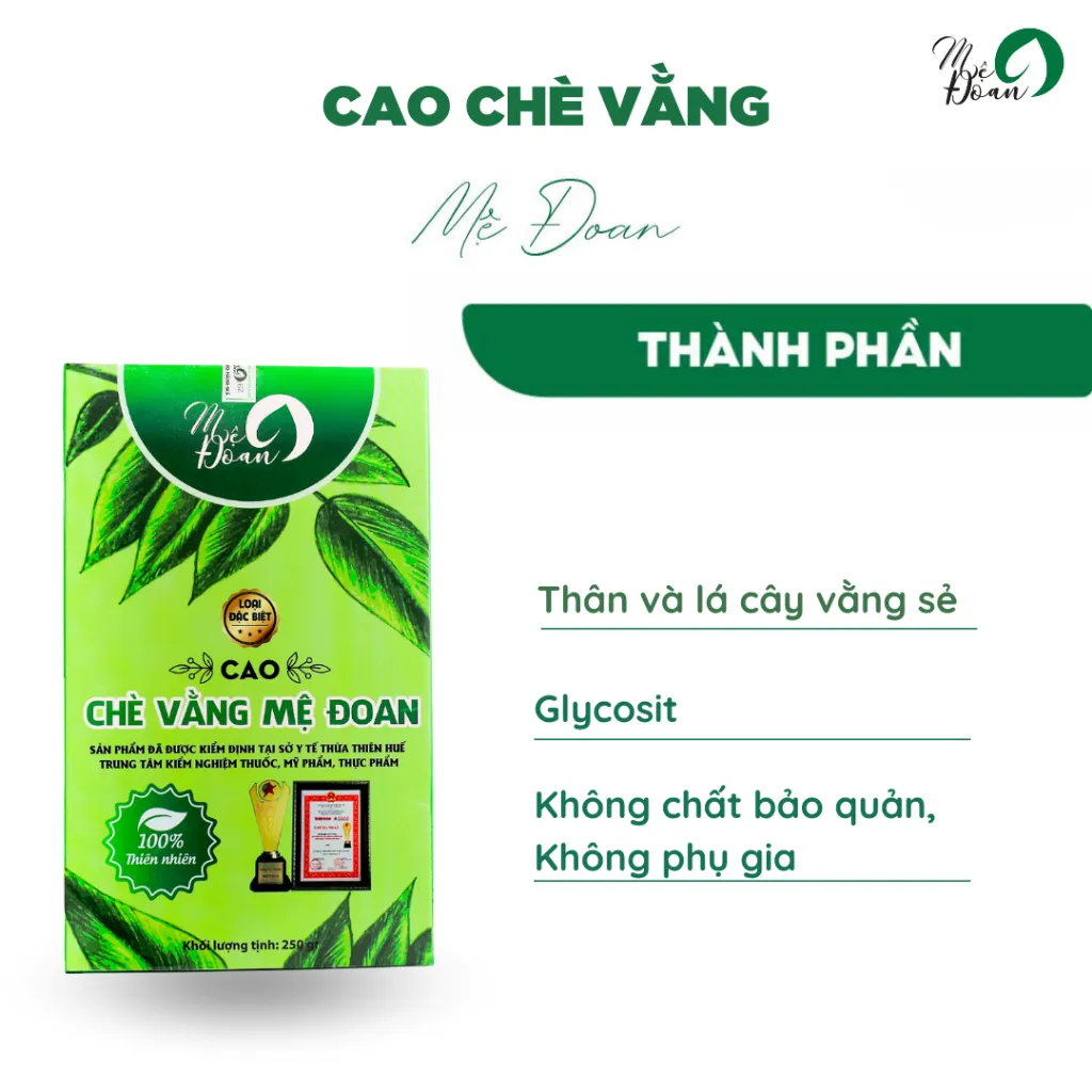 Ảnh Cao chè vằng Mệ Đoan lợi sữa giảm cân cho mẹ sau sinh hộp 500gr 3