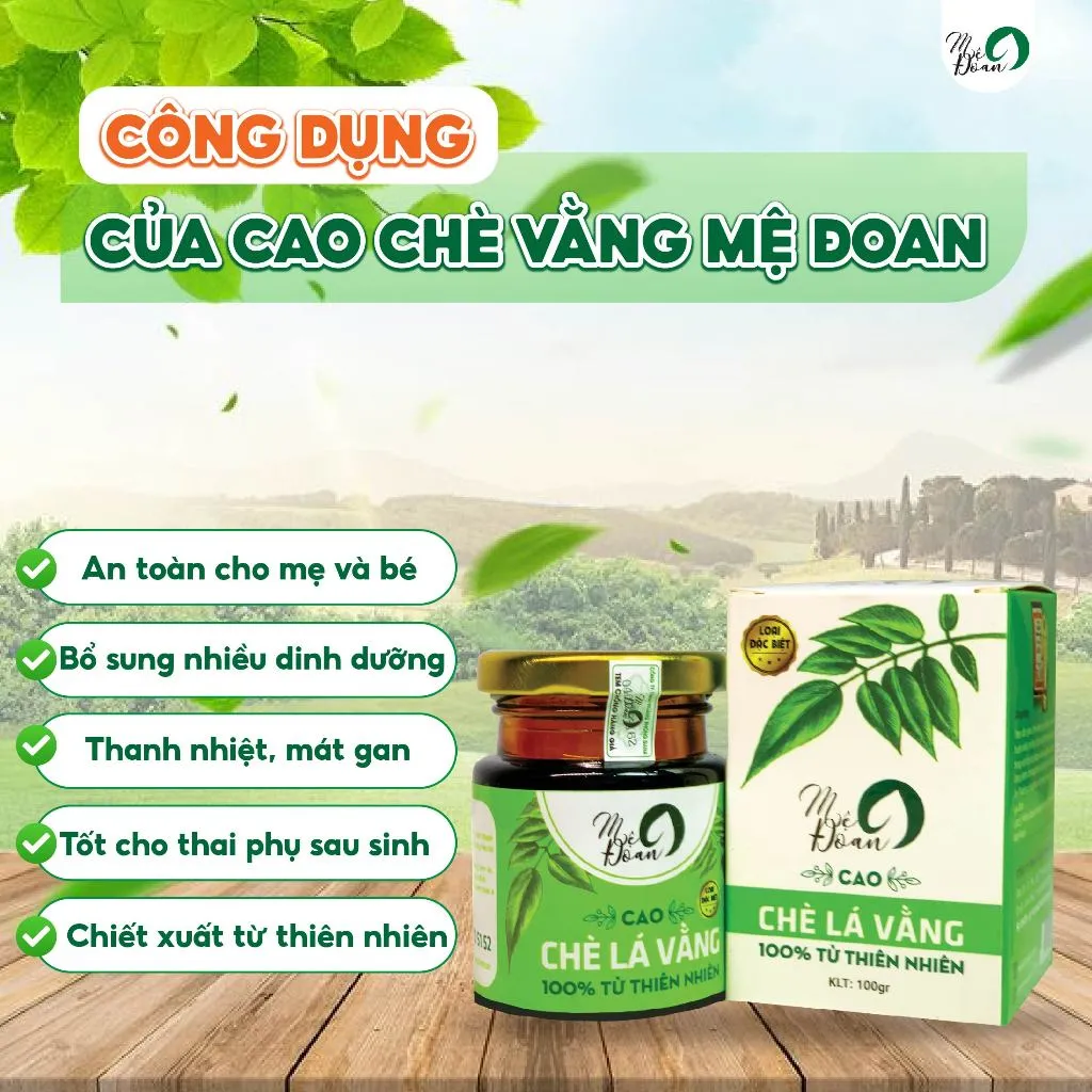 Ảnh Cao chè vằng Mệ Đoan nguyên chất lợi sữa giảm cân cho mẹ sau sinh hũ 100g 2