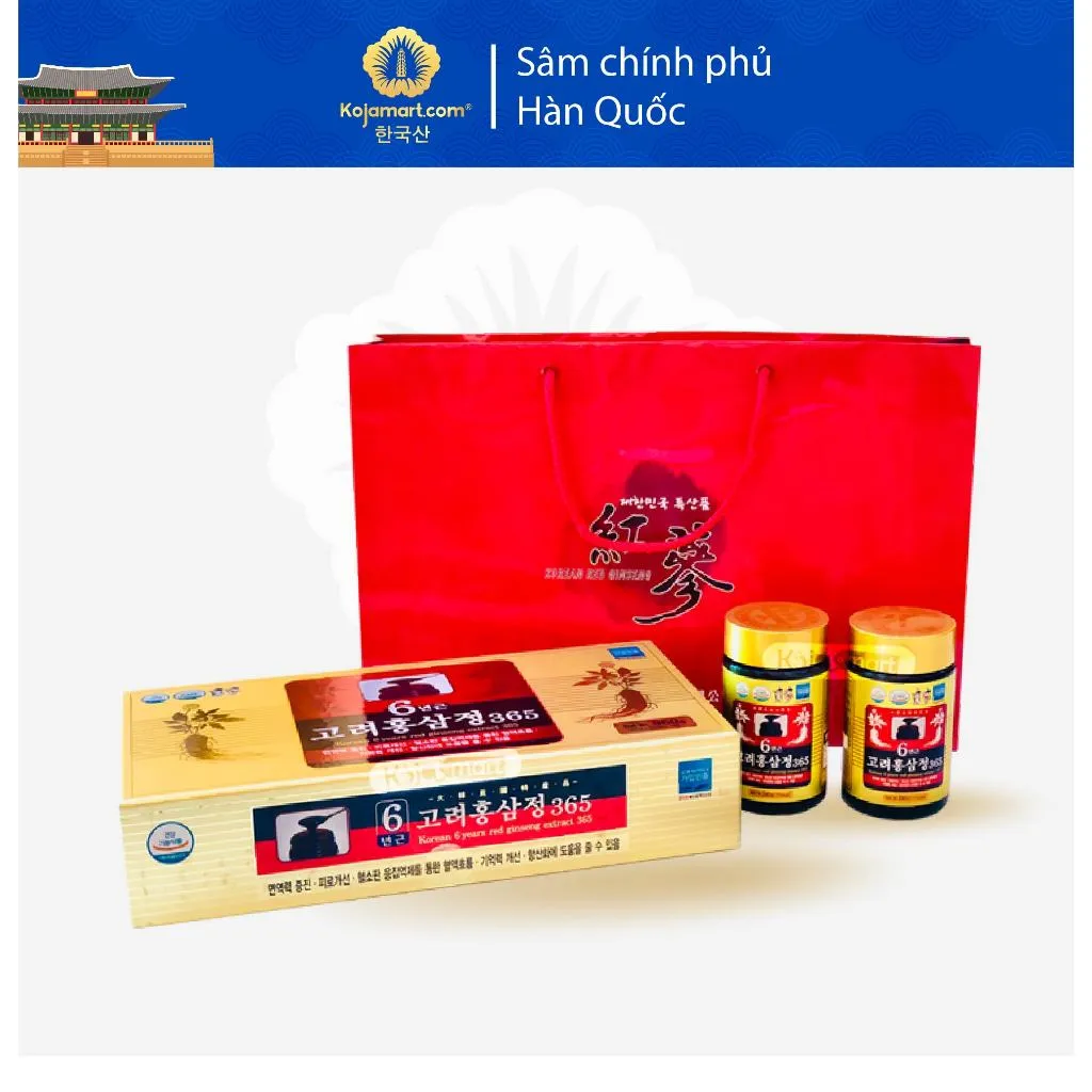 Ảnh Cao Hồng Sâm 365 Hàn Quốc Hộp 240g x 4 Hũ Korean Red Ginseng 1