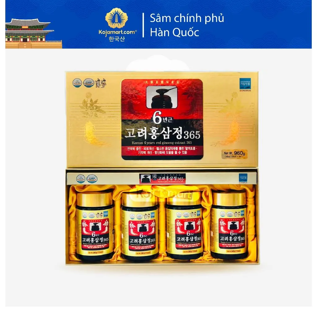 Ảnh Cao Hồng Sâm 365 Hàn Quốc Hộp 240g x 4 Hũ Korean Red Ginseng 2