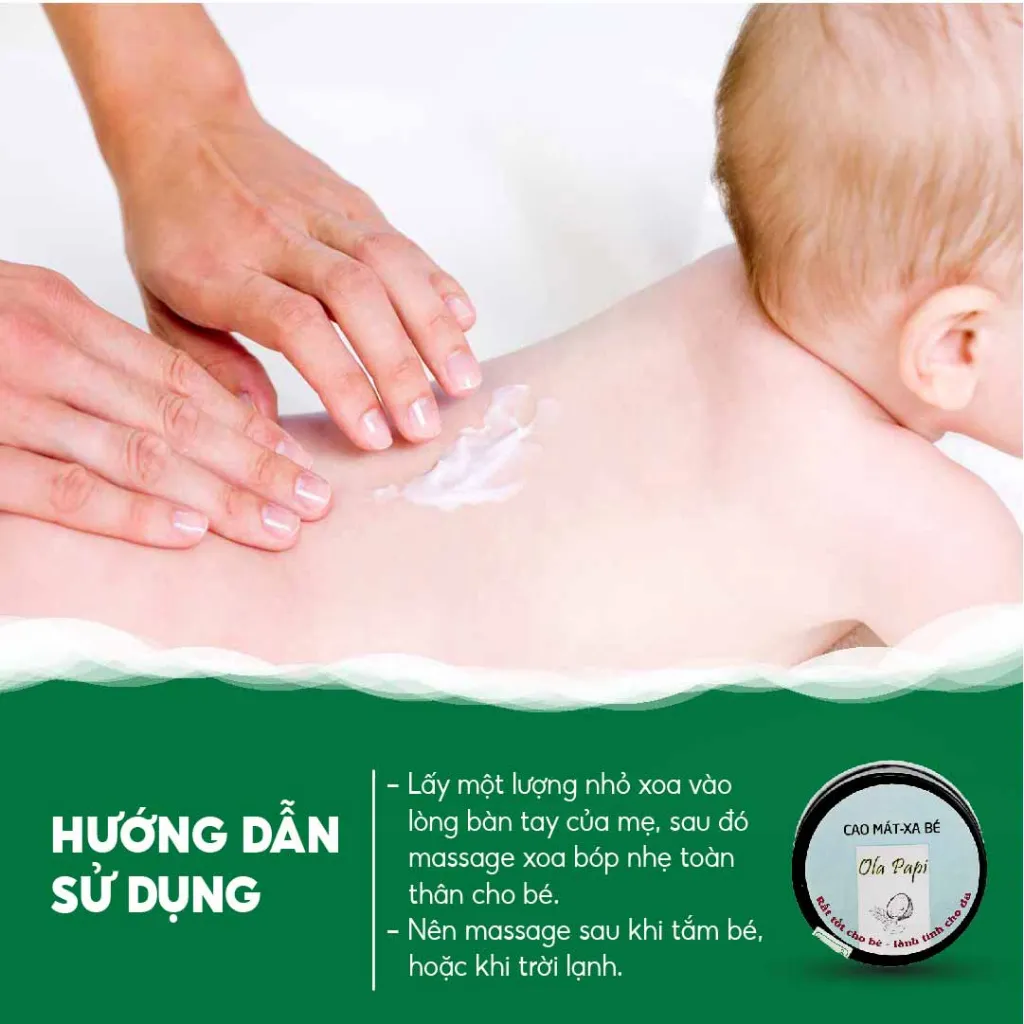 Ảnh Cao mát-xa cho bé tiện lợi đi xa an toàn lành tính hũ 20g Ola Papi 4