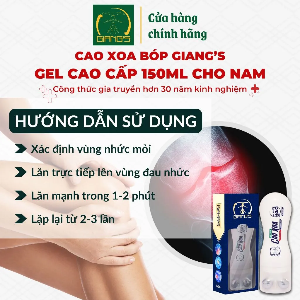 Ảnh Cao Xoa Bóp Giang's 150ml - Kết hợp đầu lăn trị liệu y học giảm đau cực kỳ hiệu quả 2