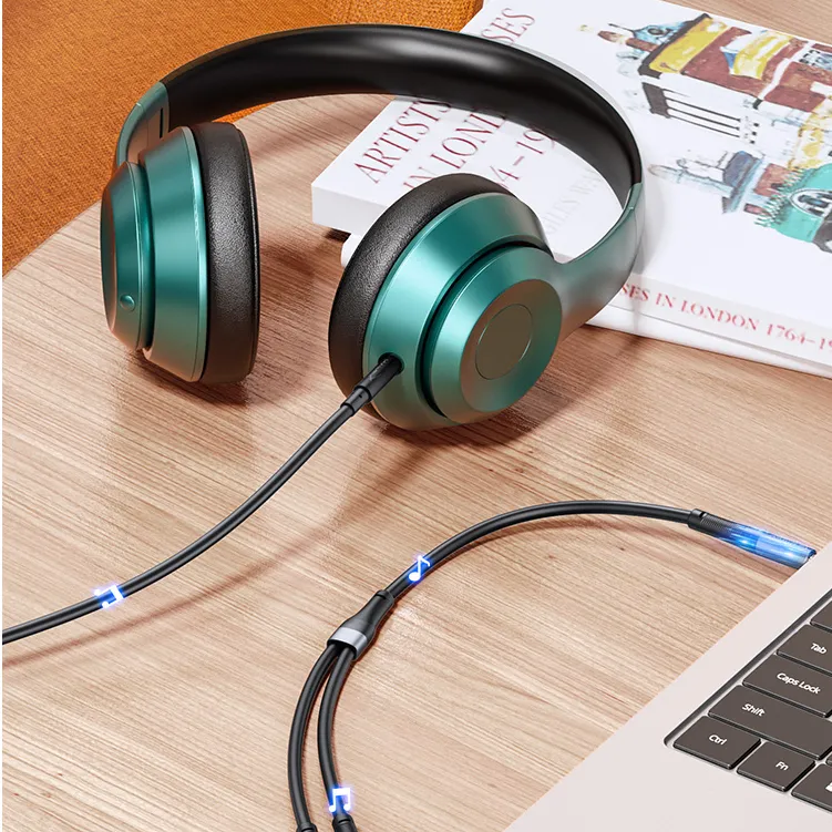 Ảnh Cáp Âm Thanh ORICO 3.5 Mm 2 TRONG 1 Nam Đến 2 Cổng Nữ Aux Adapter Cáp Mic Âm Thanh Y Bộ Chia Cáp Âm Thanh Nối Dài Bộ Chia 4