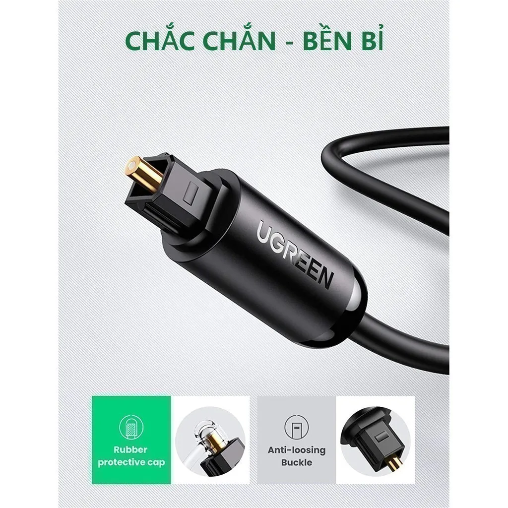 Đánh giá Cáp Audio Quang Toslink Optical UGREEN 70890 5.1/7.1