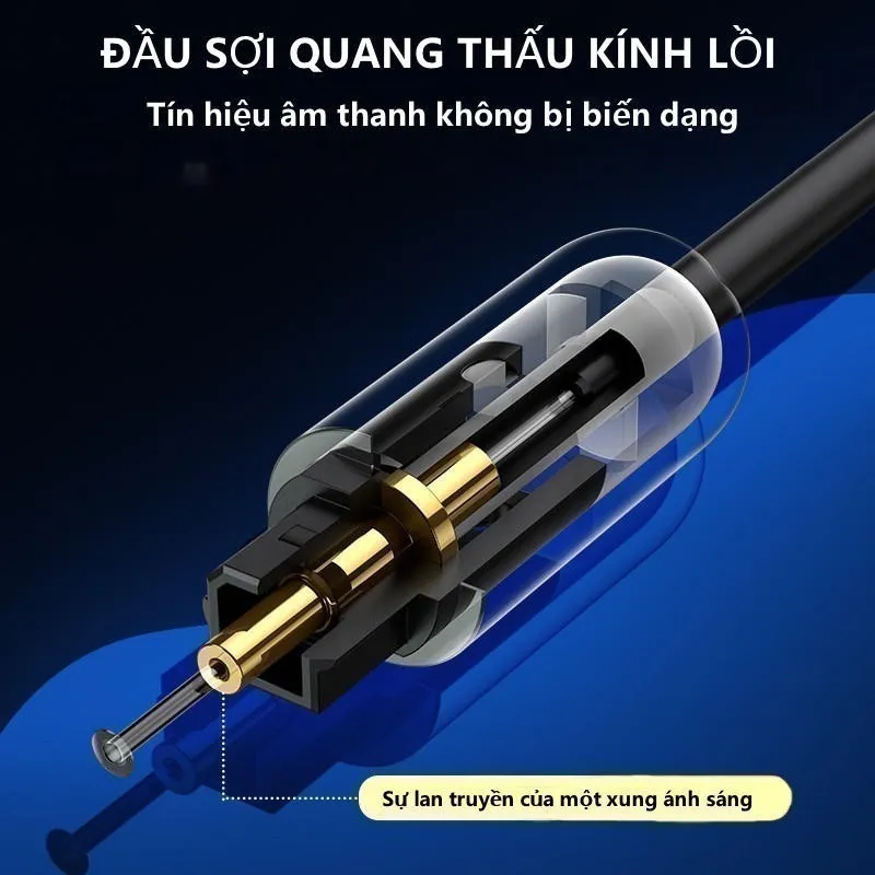 Ảnh Cáp audio quang Toslink Optical UGREEN 70890 | Hỗ trợ âm thanh 5.1/ 7.1 | Đầu cáp mạ vàng | BH 18 Tháng 1 Đổi 1 | 2