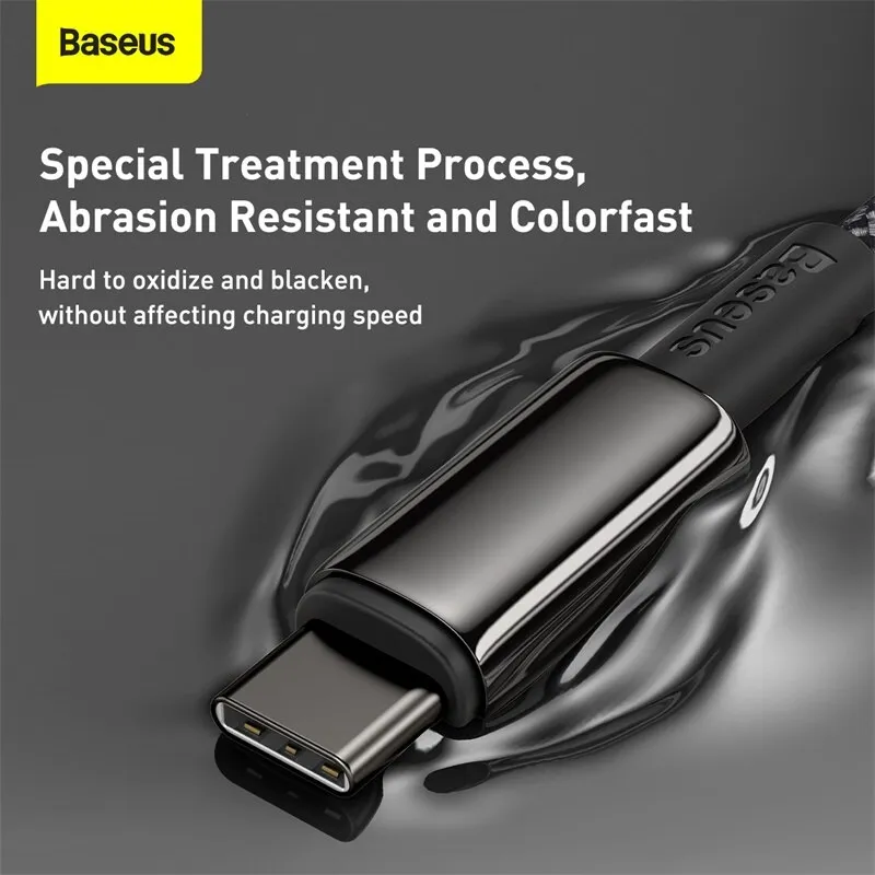 Ảnh Cáp Baseus Sạc Nhanh Truyền Dữ Liệu 100w Usb C Pd Sang Usb Type C Dành Cho Mcbook pad Mi Mobile Phone 4