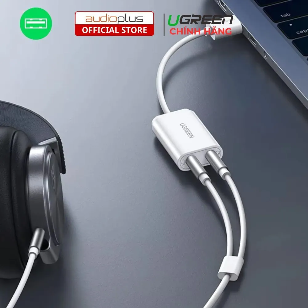 Ảnh Cáp chuyển âm thanh (Soundcard) USB 2.0 ra 3.5mm UGREEN US205 (30143, 30724) - Bảo hành 18 tháng 2