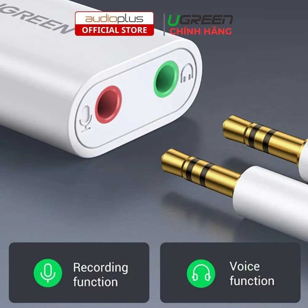Ảnh Cáp chuyển âm thanh (Soundcard) USB 2.0 ra 3.5mm UGREEN US205 (30143, 30724) - Bảo hành 18 tháng 4