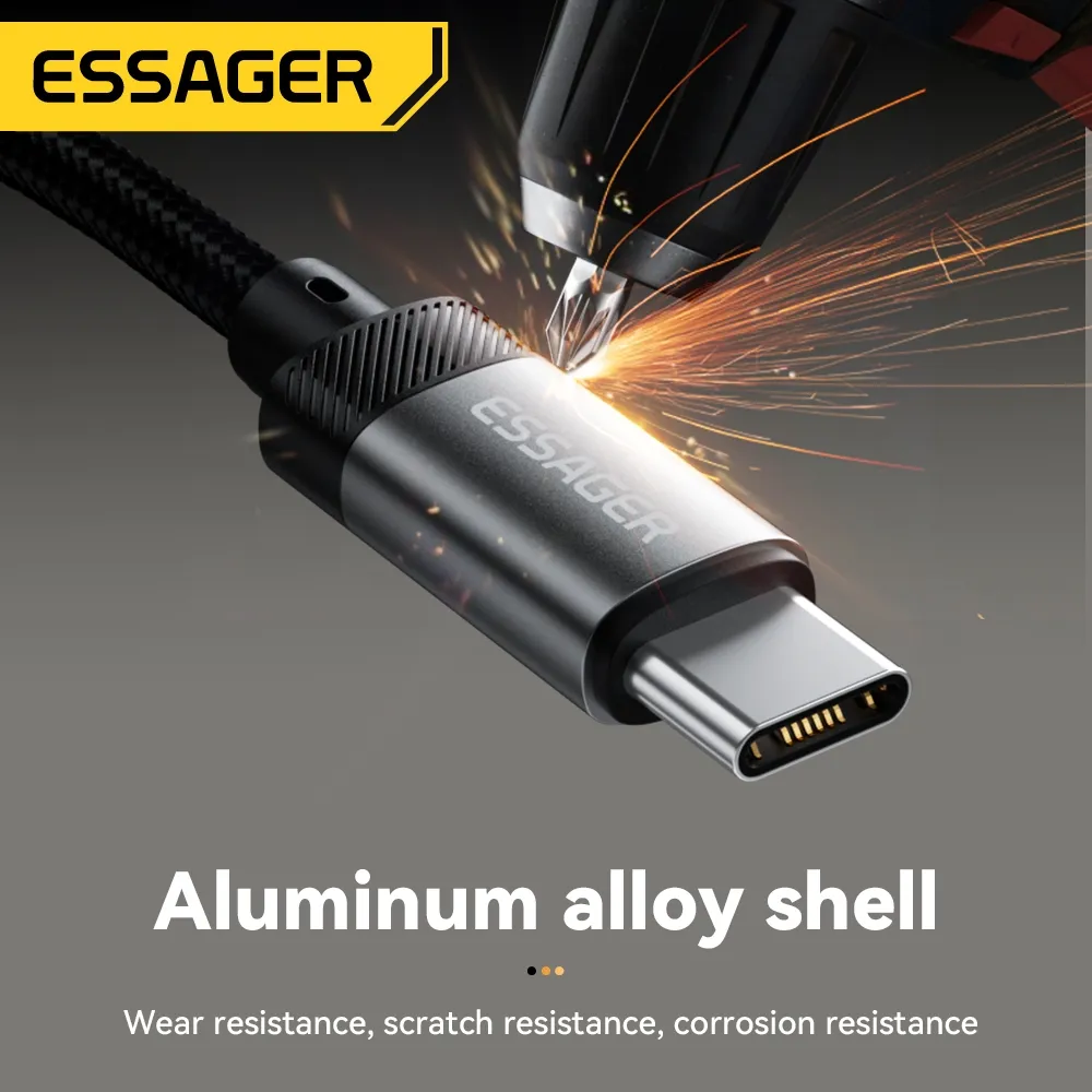 Ảnh Cáp chuyển đổi âm thanh Essager 3.5mm USB C / L sang 3.5 Jack cắm tai nghe Bộ chuyển đổi AUX 3