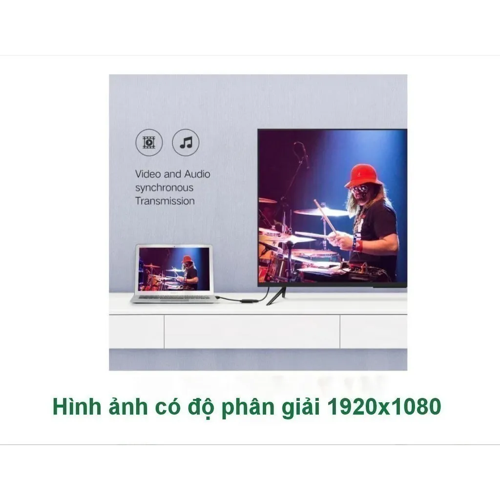 Ảnh Cáp chuyển đổi DisplayPort sang HDMI hỗ trợ Full HD UGREEN 40362 3