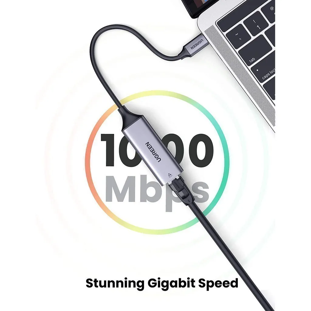Ảnh Cáp chuyển đổi USB type C sang cổng mạng LAN 1Gbps RJ45 UGREEN CM199 50737 - Hàng phân phối chính hãng 3