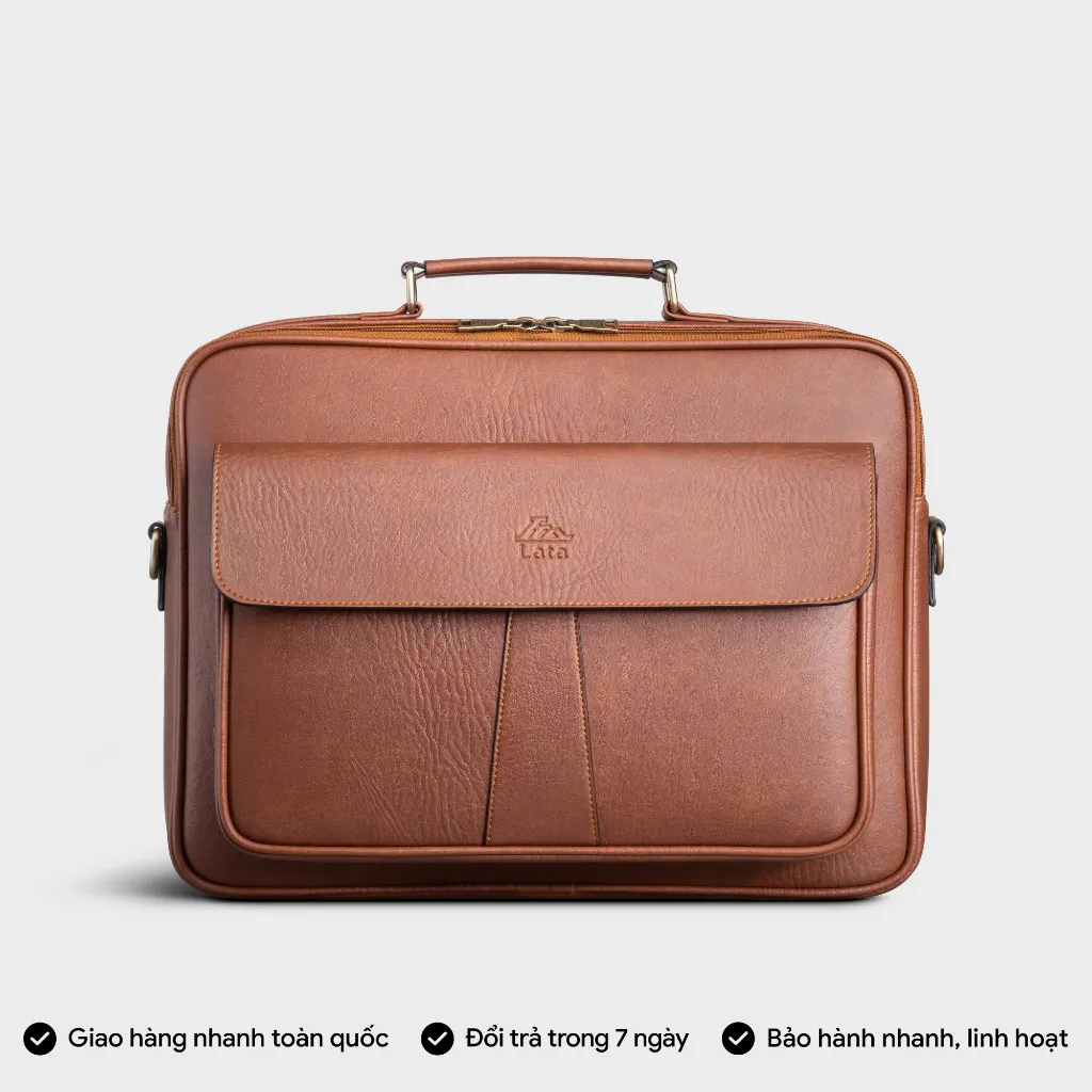 Đánh Giá Cặp Công Sở Lata CA43: Cặp Da Nam Đựng Laptop 14 inch Bền Đẹp