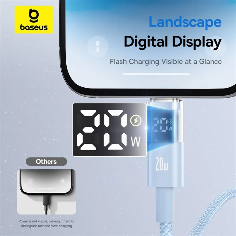 Ảnh Cáp dữ liệu sạc nhanh Baseus 20W Display 2 1