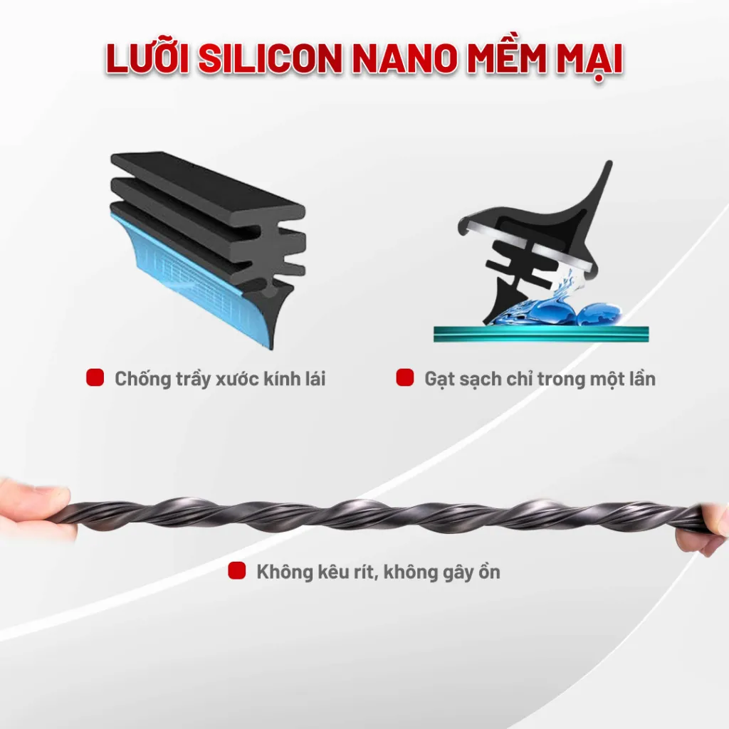 Ảnh Cặp gạt mưa ô tô xe HONDA - Gạt mưa ô tô Silicon phủ nano chống nước Medicar 4