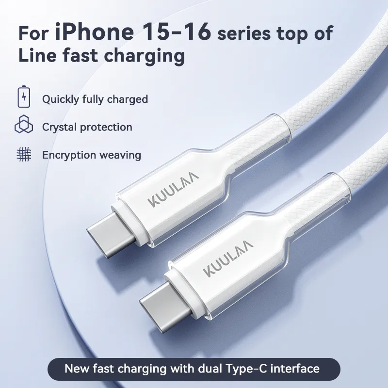Ảnh Cáp KUULAA PD USB Type C sang Type C 60W Siêu Sạc QC 4.0 Cáp USB-C Sạc Nhanh Cho iPhone Android 3
