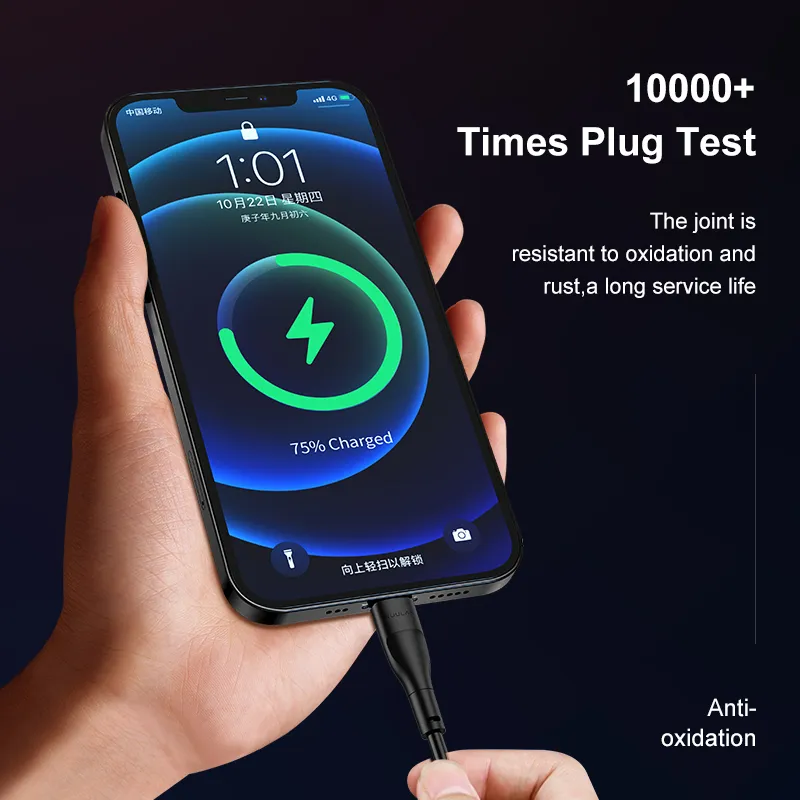 Ảnh Cáp Lightning KUULAA Sạc Nhanh Hỗ Trợ Truyền Dữ Liệu Qua Iphone Apple 2