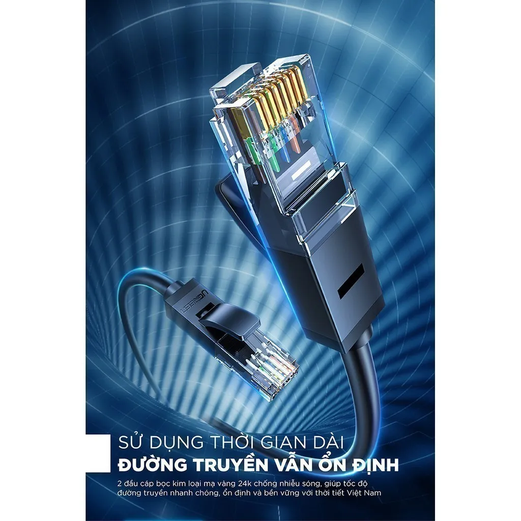 Cáp Mạng Cat6 UGREEN NW102 Lõi Đồng 1Gbps - Chính Hãng 18 Tháng