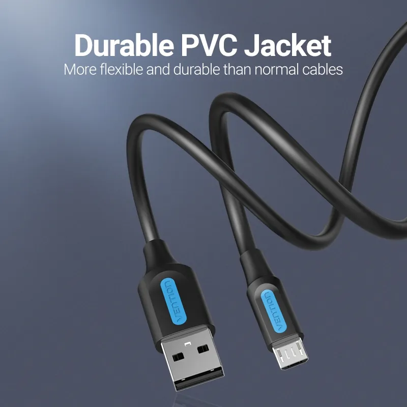 Ảnh Cáp Micro USB Vention 3A sạc nhanh USB A sang Micro-USB 2.0 truyền dữ liệu cho Android 2