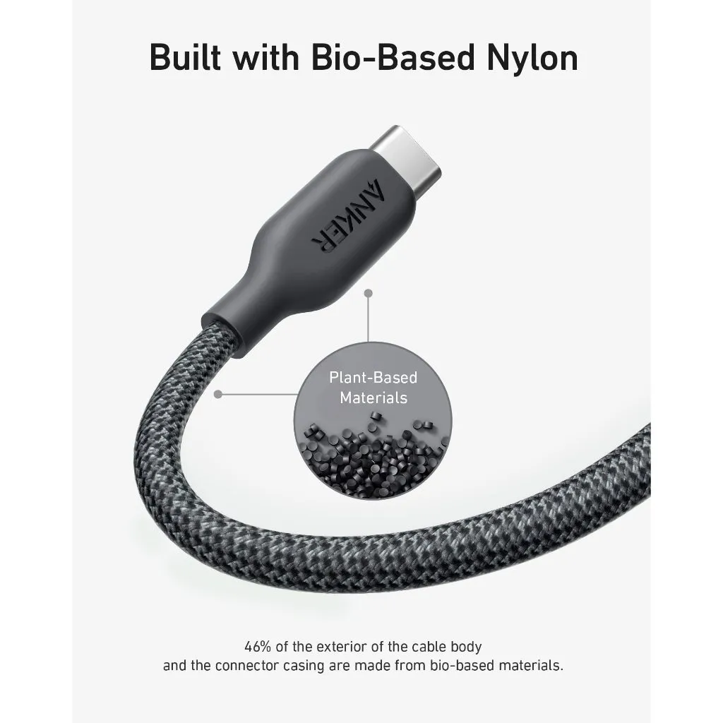 Ảnh Cáp Sạc Anker Nylon Bio-braided 543 USB-C to USB-C Công Suất Tới 240W Dài 0.9M - A80E5 4