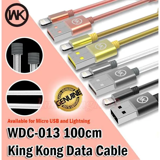 Ảnh Cáp sạc hỗ trợ sạc nhanh cao cấp WEKOMRE WDC-013 - hộp kim loại, thân dây lò xò độc đáo 2