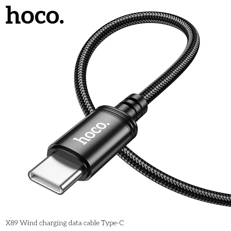 Ảnh Cáp sạc Hoco X89 Type-C sạc nhanh 3A đầu sạc chống gãy gập dài 1M 4